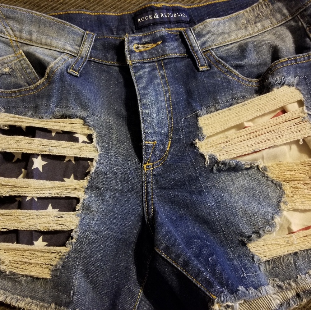 Rock & Republic Distressed Shorts
